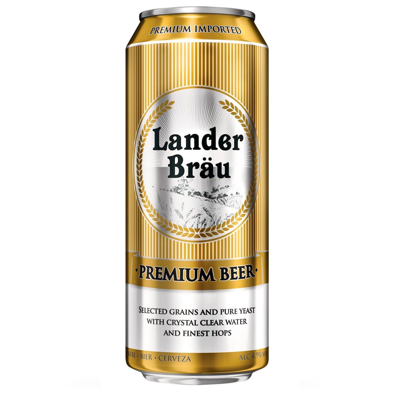 Пиво світле Landerbrau Pilsner 4,9% 0,5л залізна банка