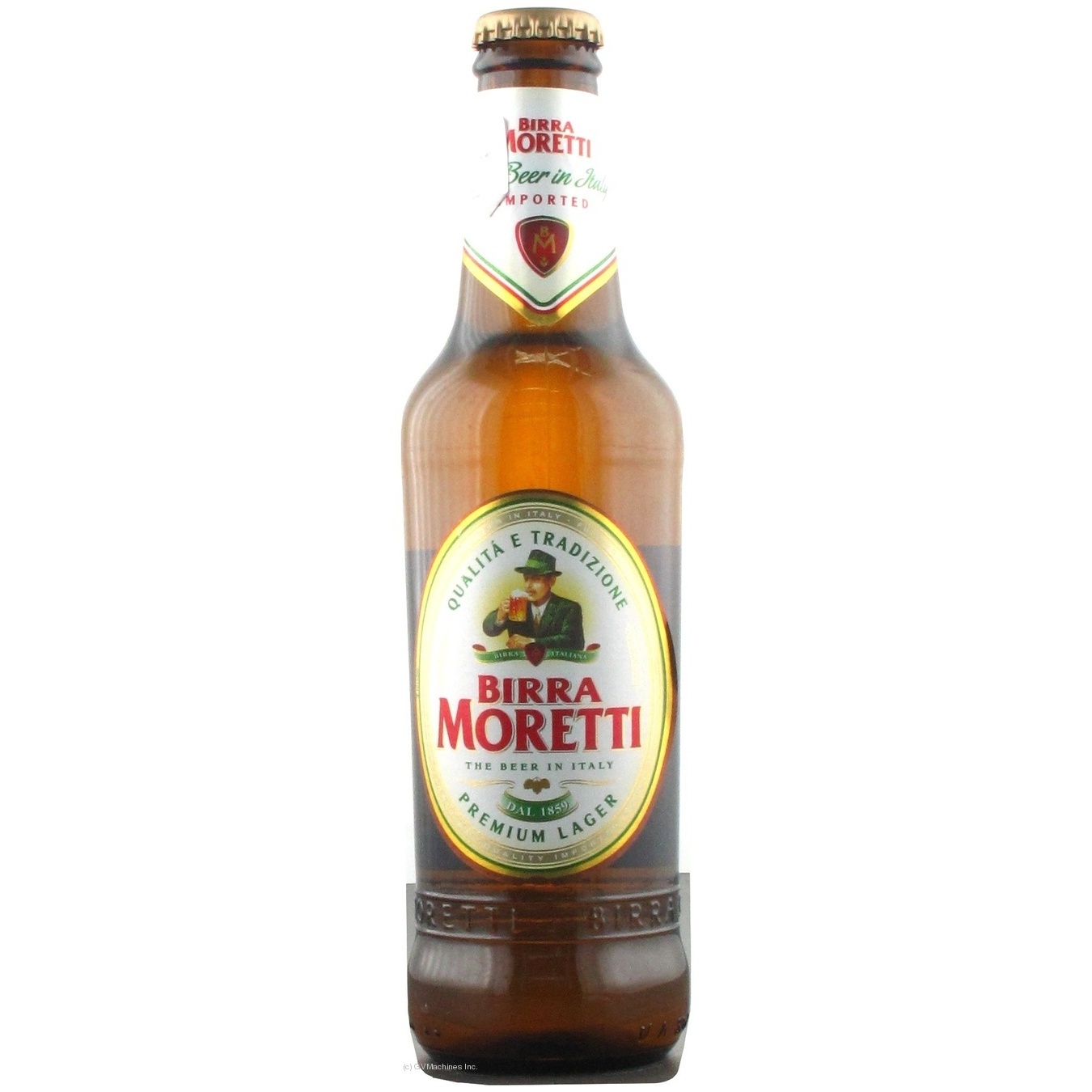 Light beer BirraMoretti 4.6% 0.33 glass