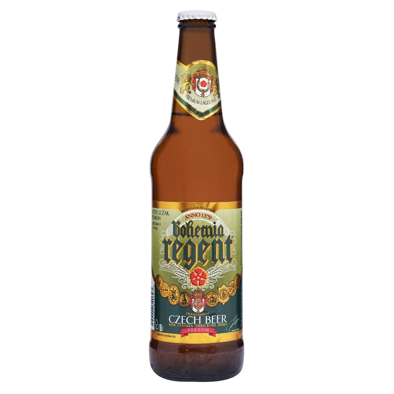 Пиво Bohemia Regent Premium Lager светлое 5% 0,5л стекло