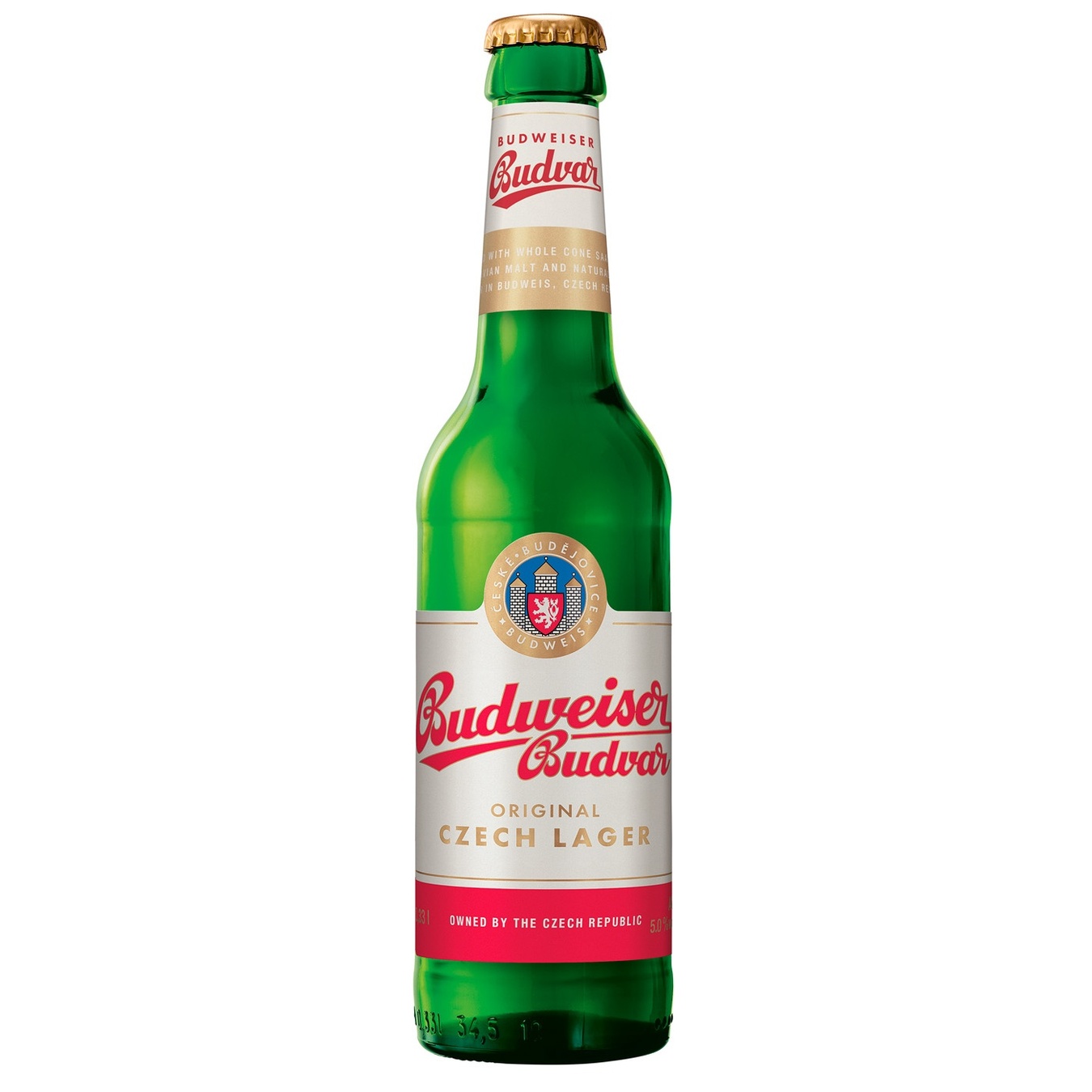 Пиво світле Budweiser Budvar 5% 0,33л
