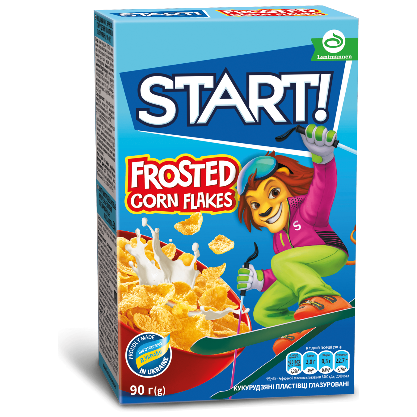 Сухий сніданок Start! зернові пластівці кукурудзяні глазуровані 90г