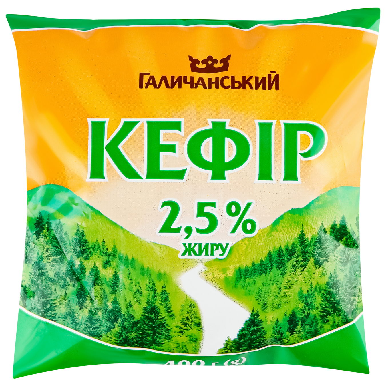 Кефір Галичанський 2,5% 400г плівка