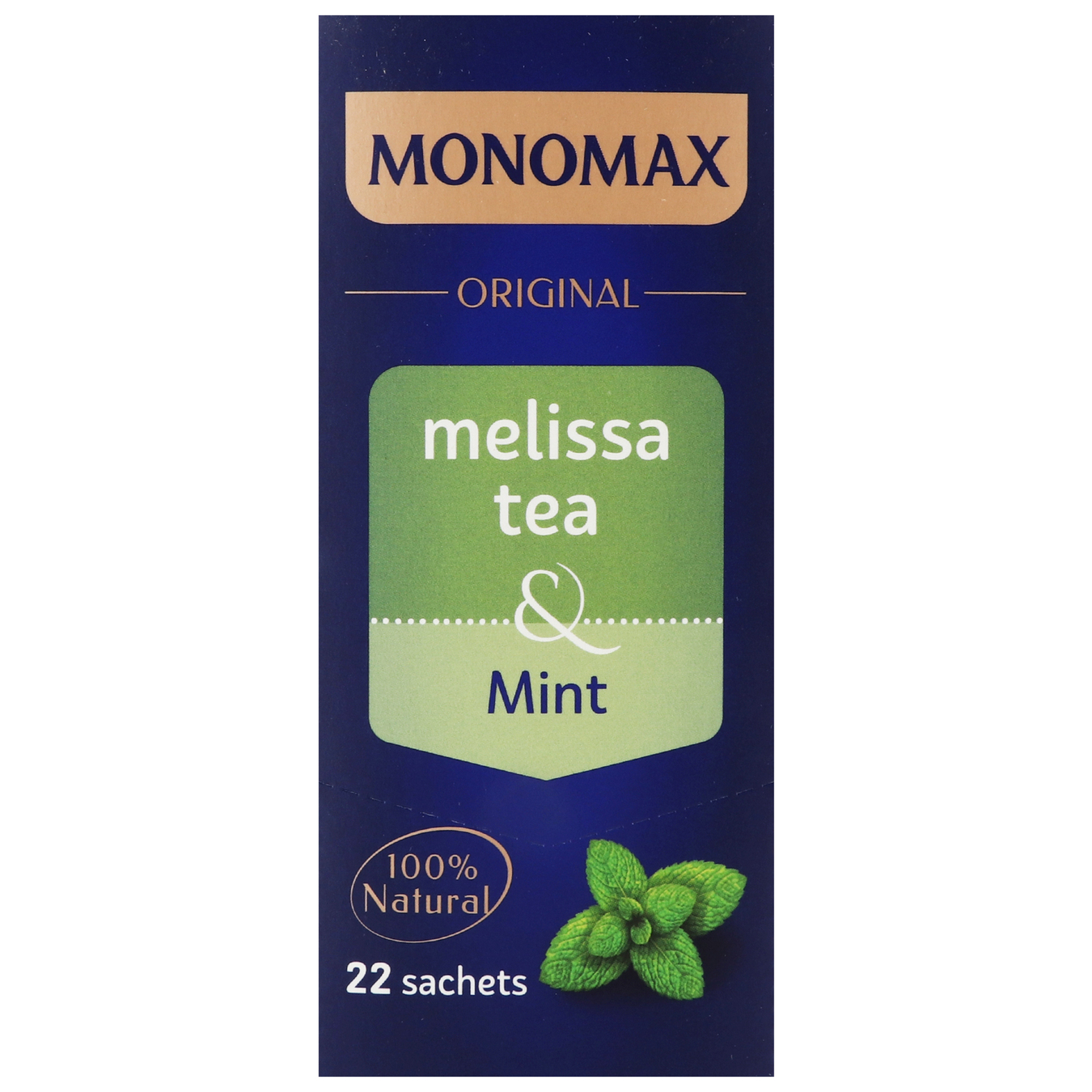 Чай трав'яний Мономах Меліса та м'ята пакетований в конвертах 22*1,5г 4