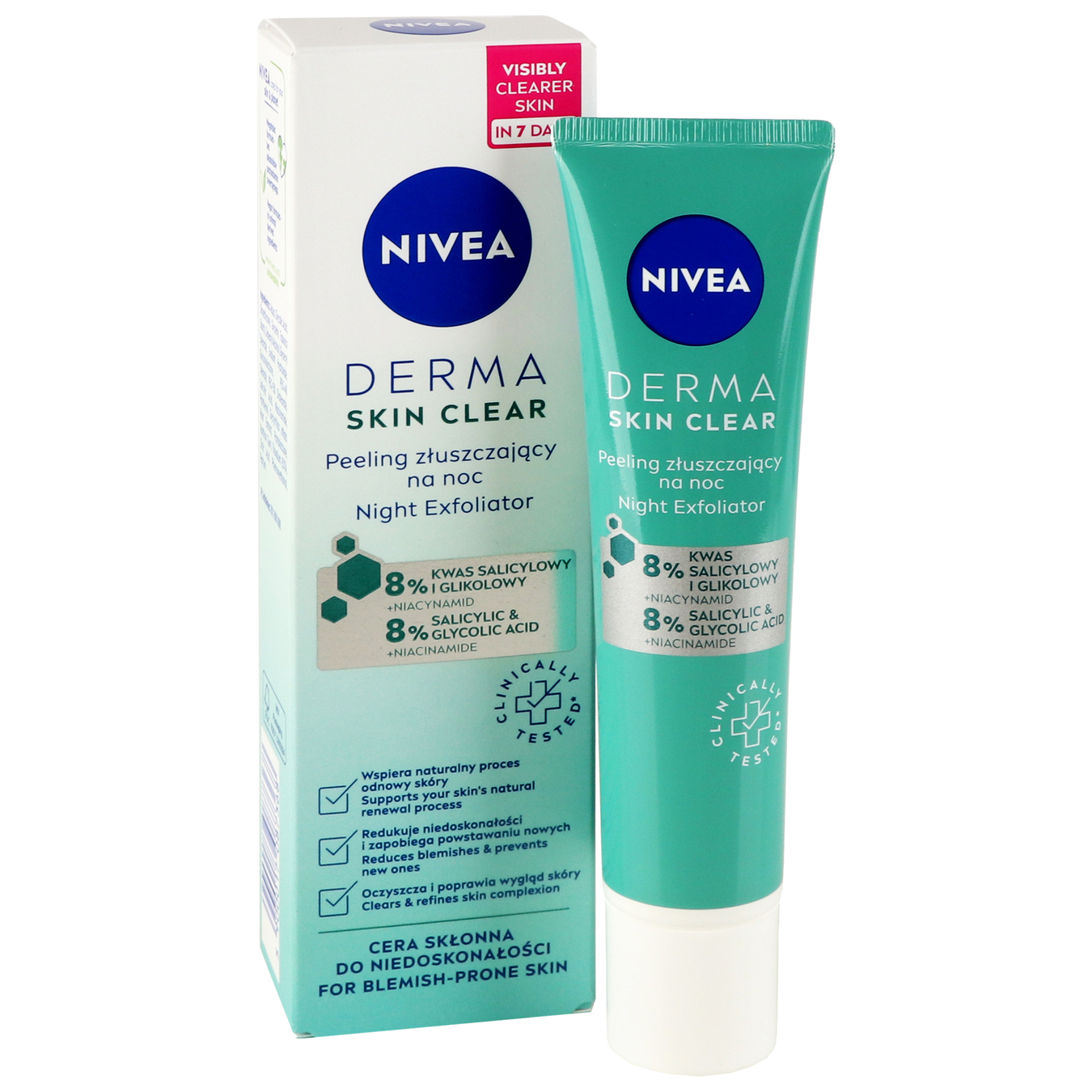 Nivea exfoliant for the face night derma skin clear 40 ml 3