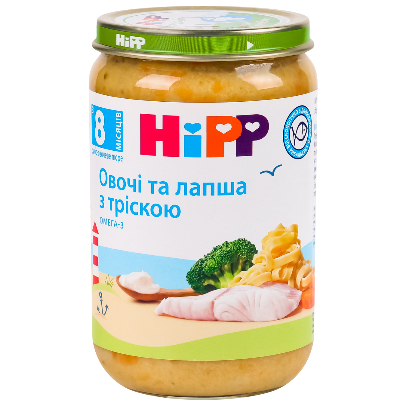 HiPP puree vegetables and noodles with cod 220g 2