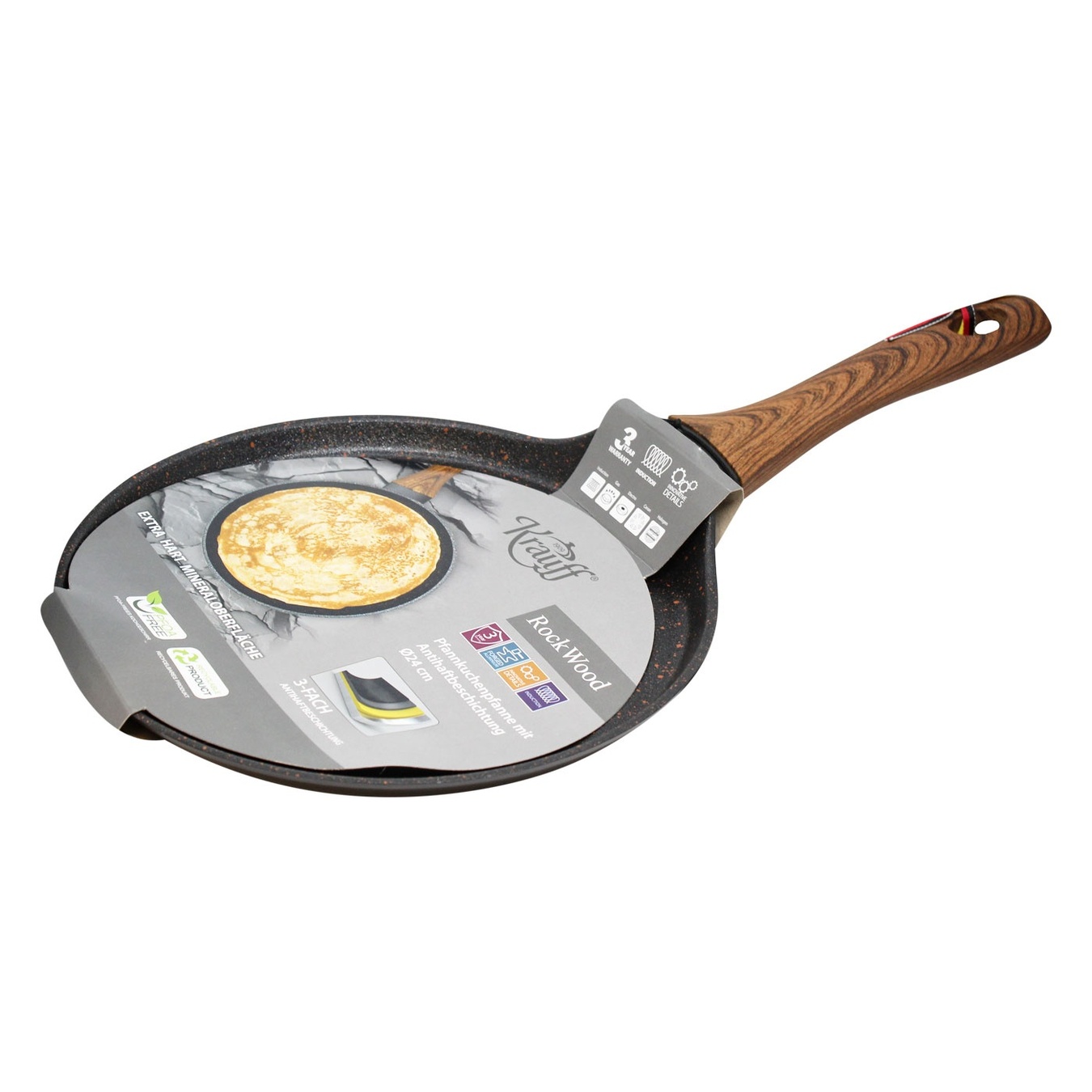 Krauff Megastone aluminum pancake pan with non-stick relief coating 24 cm