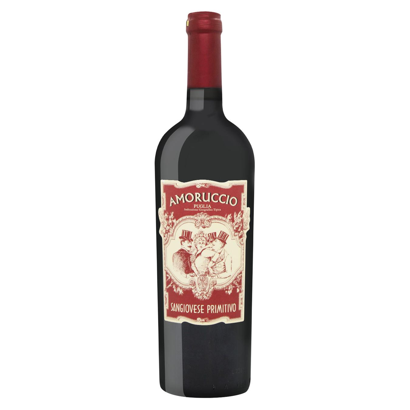 Вино Amoruccio Sangiovese Primitivo Puglia Igt красное сухое 13,5% 0,75л