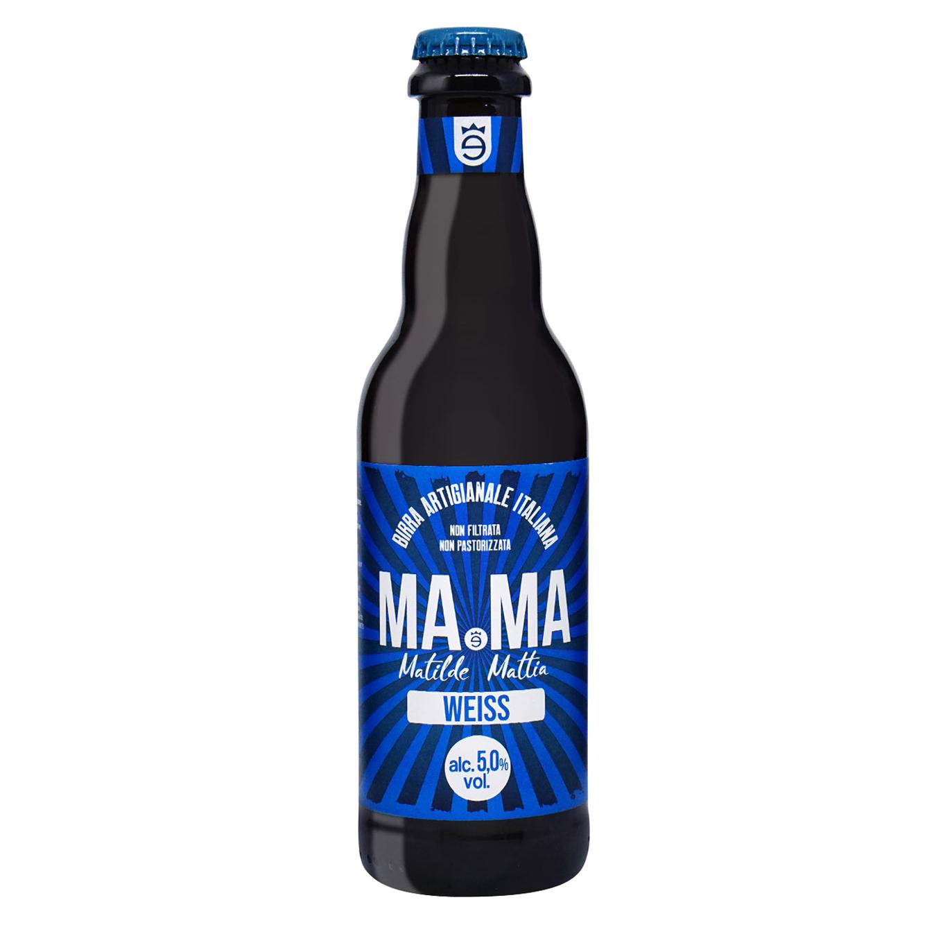 Пиво MaMa Weiss светлое нефильтрованное 5% 0,33л стекло