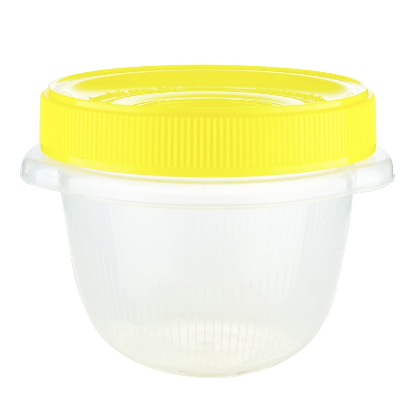 Aleana food storage container Omega round transparent/dark yellow 0.285 l