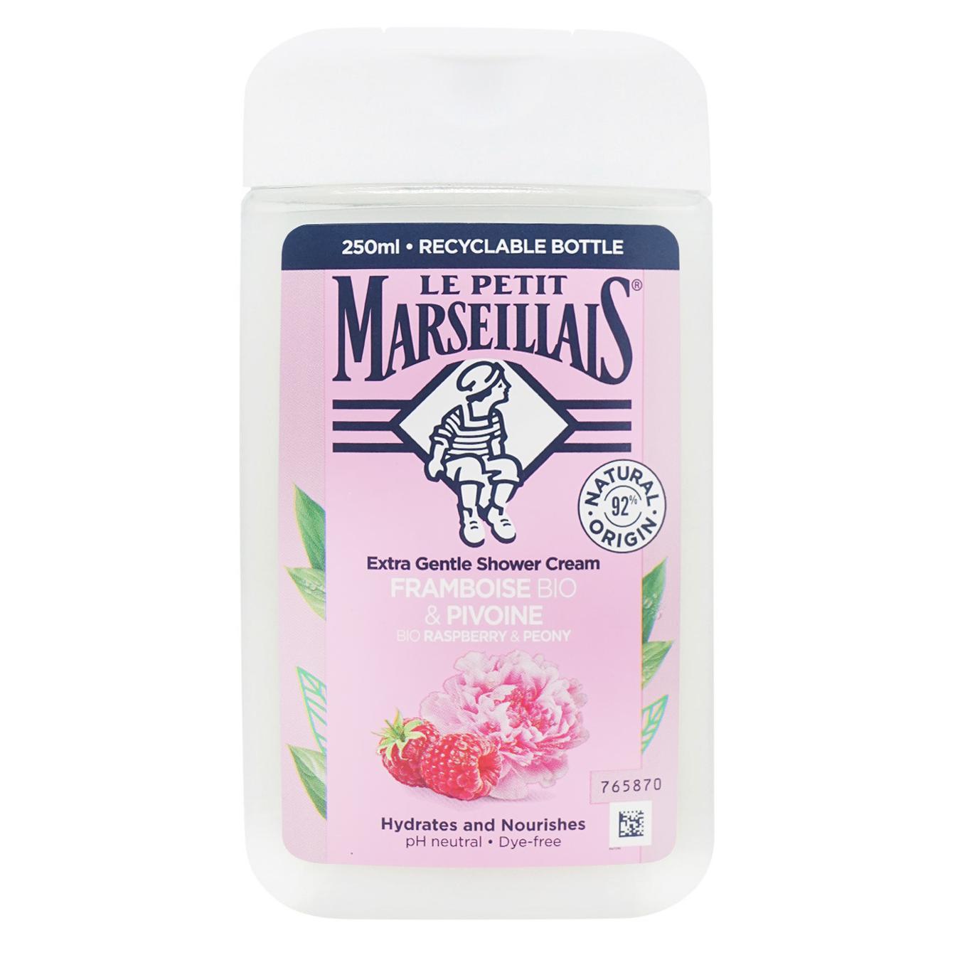Shower gel Le Petit Marseillais organic raspberry and peony 250 ml