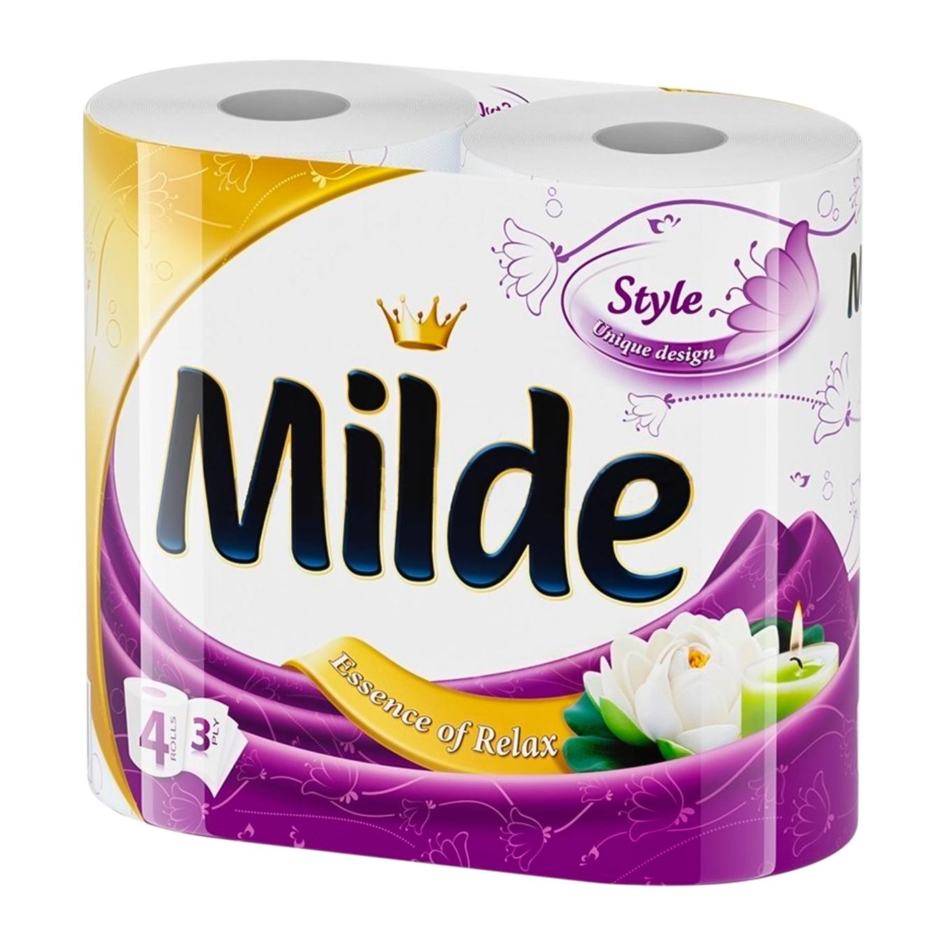 Туалетная бумага Milde Strong and Soft RelaxPurple целлюлозная 3-слойная 4шт