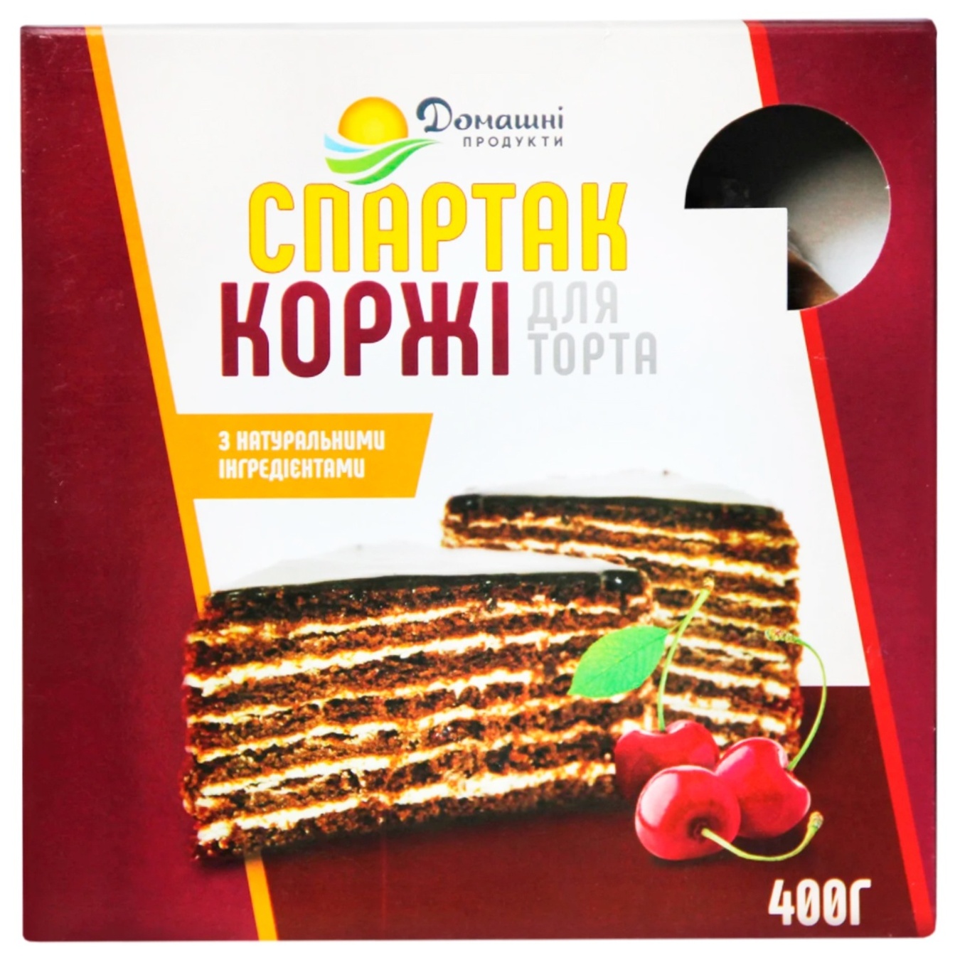 Коржі Спартак шоколадні 400г