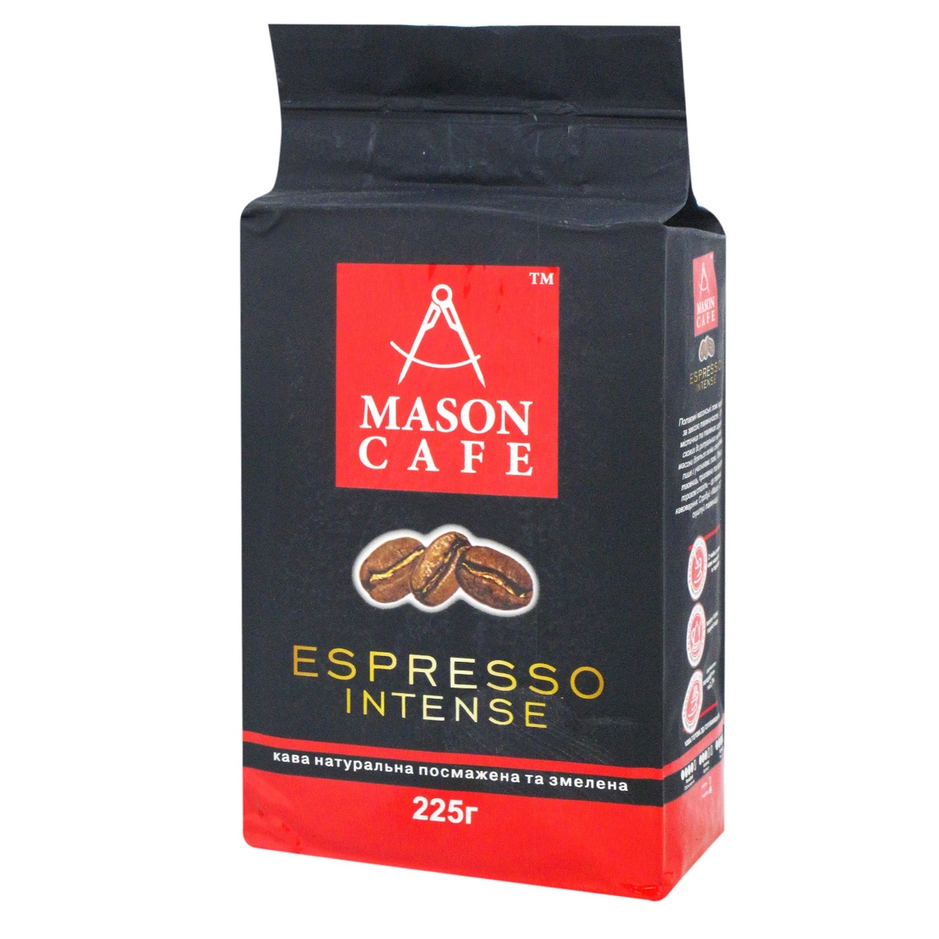 Кава мелена Espresso Intense Mason cafe пакет 225г