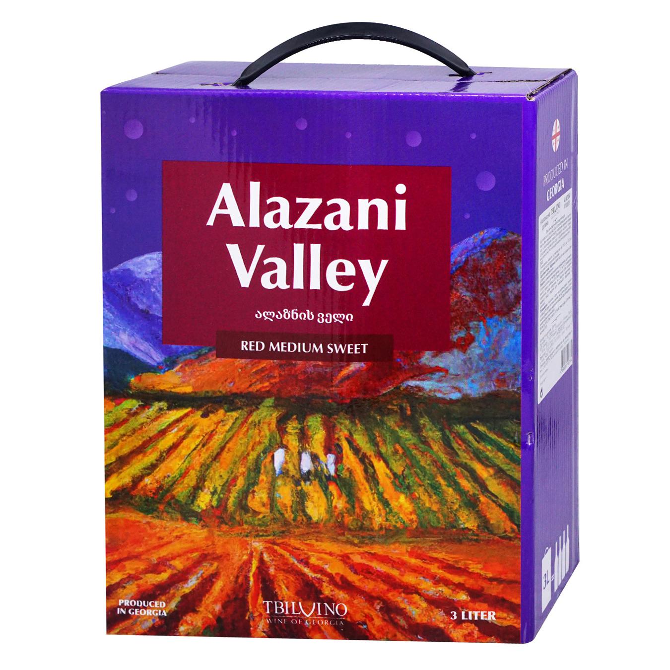 Вино Didebuli Алазанская Долина красное полусладкое 11-12% 3л