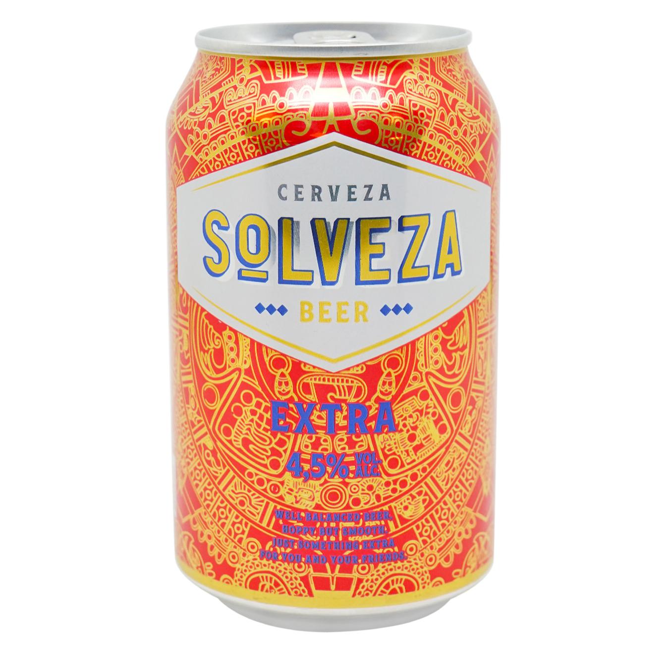 Пиво светлое Solveza Extra 4,5% 0,33л ж/б