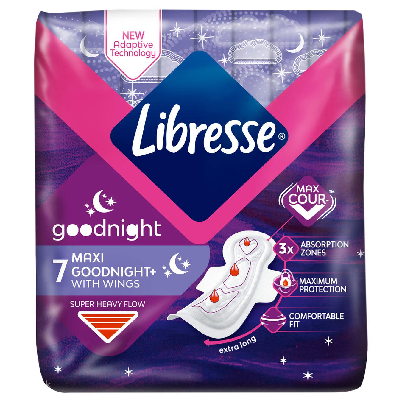 Hygienic pads Libresse Maxi Goodnight 7 pcs