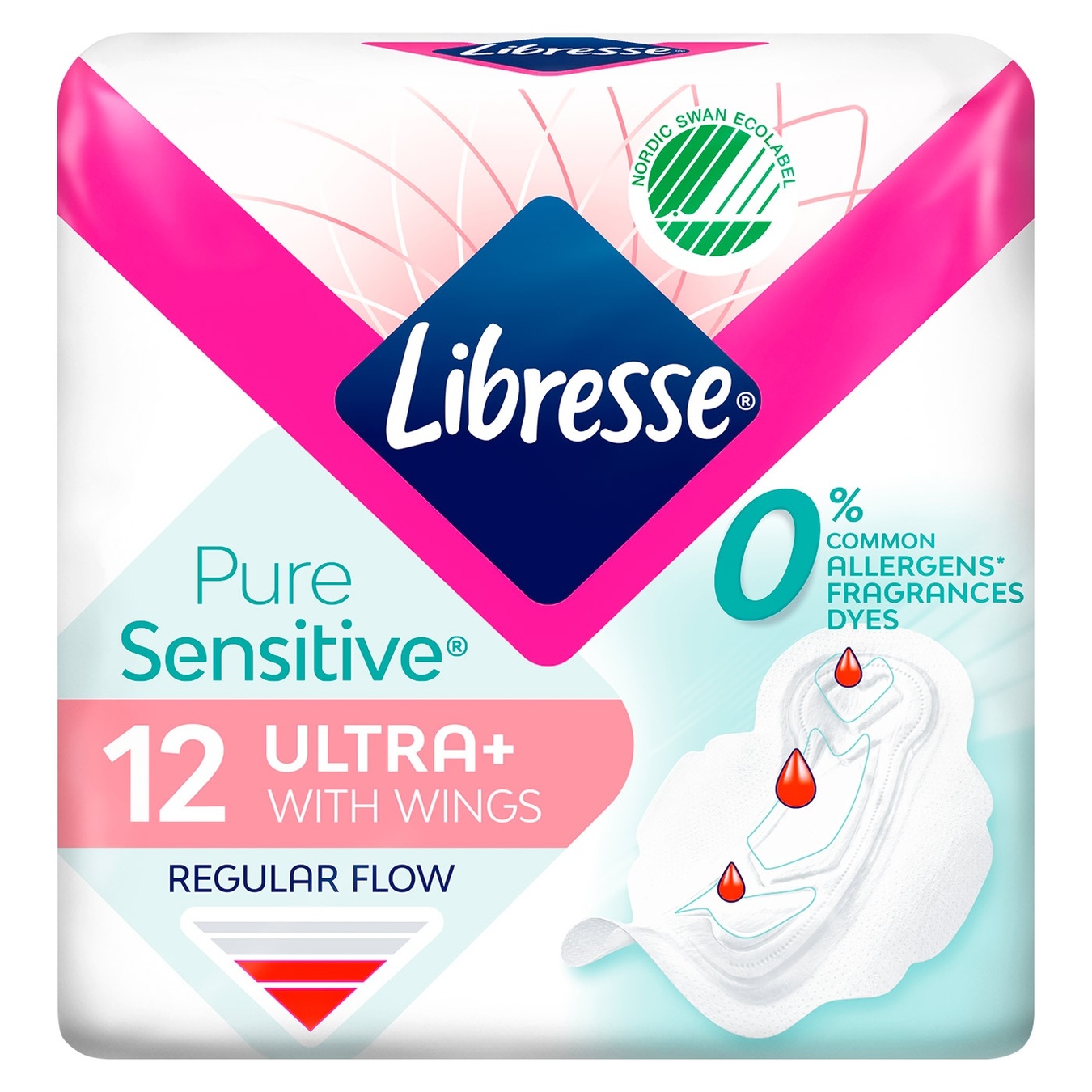 Hygienic pads Libresse Pure Sensitive Ultra Normal 12 pcs