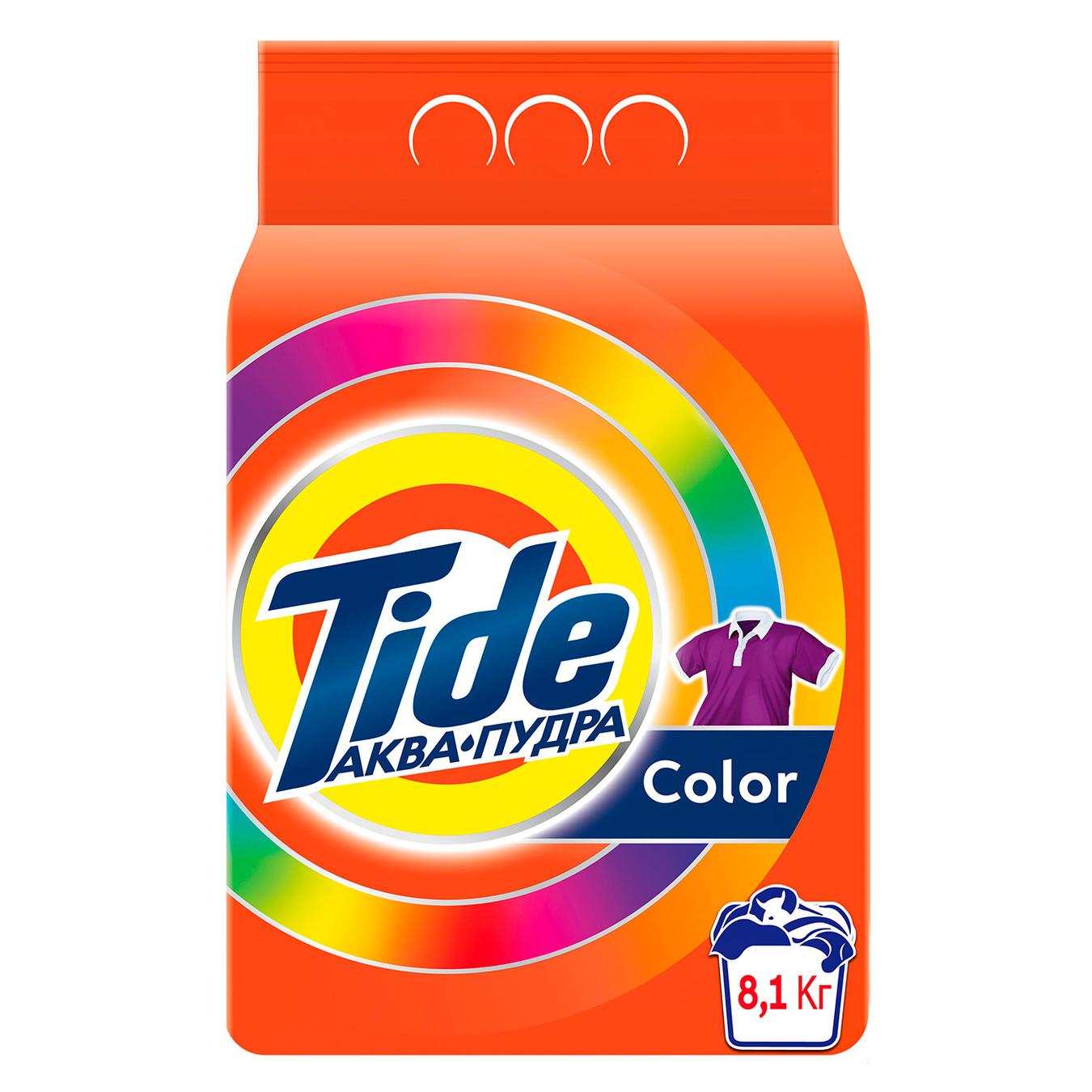 Порошок стиральный Tide аква-пудра цвет автомат 8,1кг