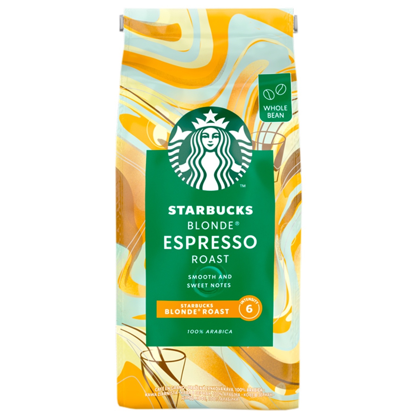 Кофе натуральный в зернах Starbucks Blonde Эспрессо 450г