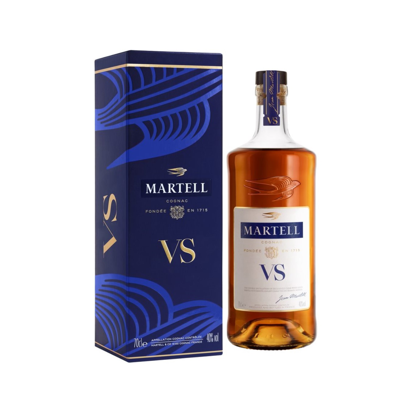 Cognac Martell V.S. 40% in a box of 0.7 l