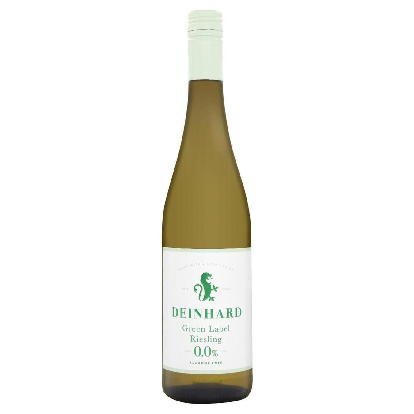 Вино безалкогольное Deinhard Green label Riesling белое полусухое 0,75л