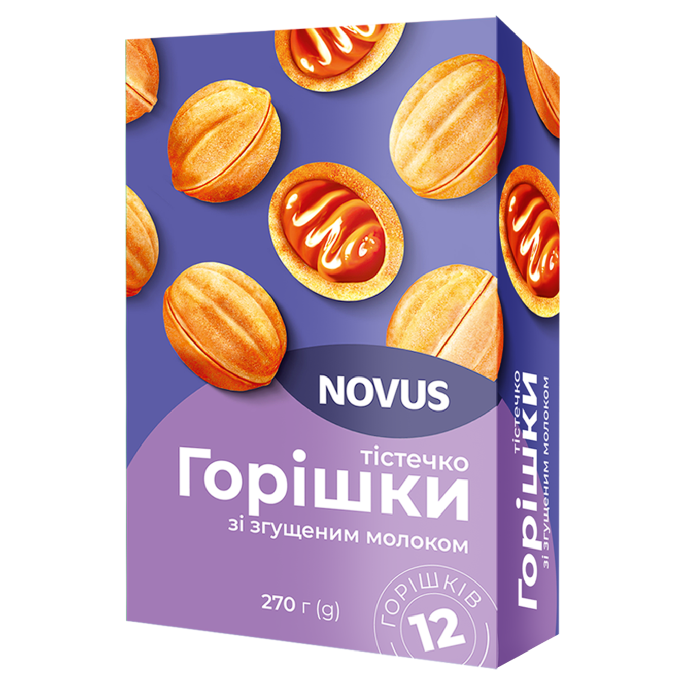 Пирожное NOVUS Орешки со сгущенкой 270г 2