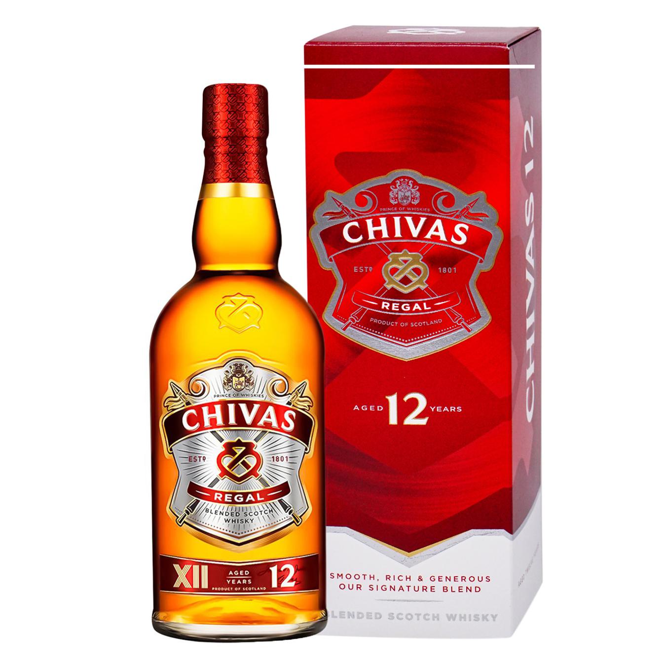 Віскі Chivas Regal 12 років 40% 0,5л в подарунковiй упаковцi