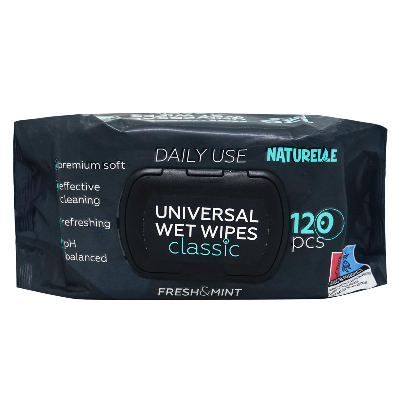 Wet wipes Naturelle classic universal 120 pcs
