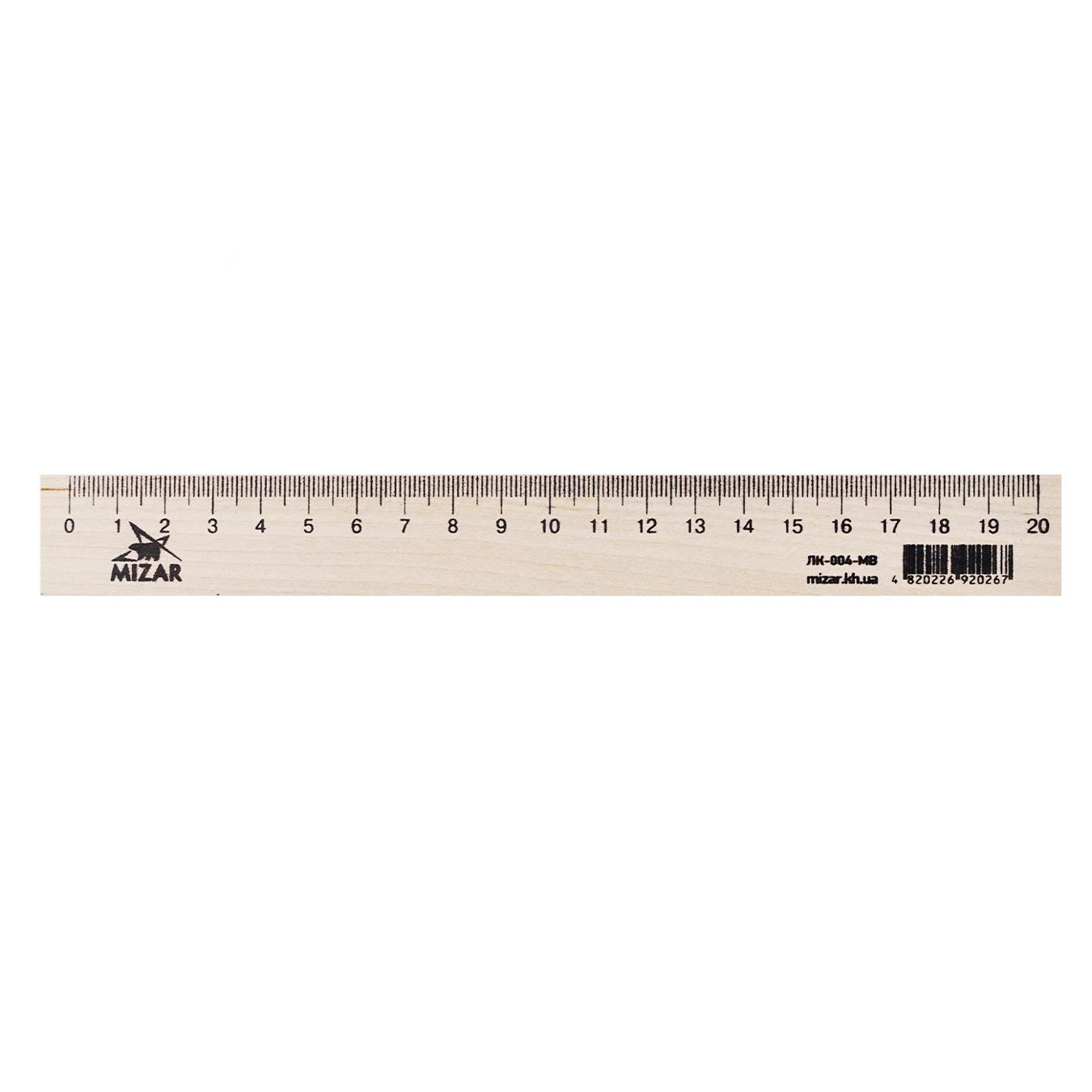 Mitsar wooden ruler 20 cm
