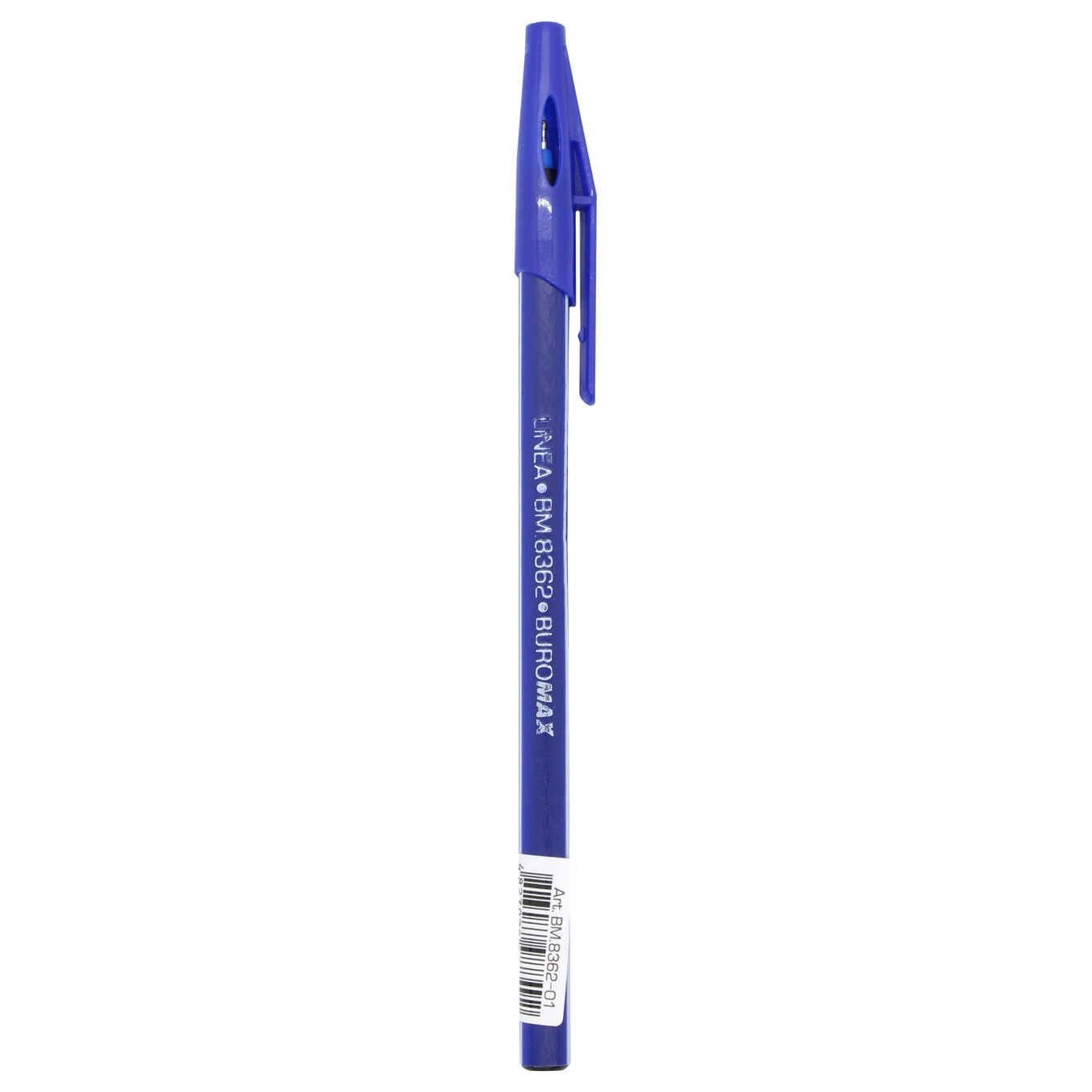 Ручка масляная Buromax linea трехгранный корпус синяя