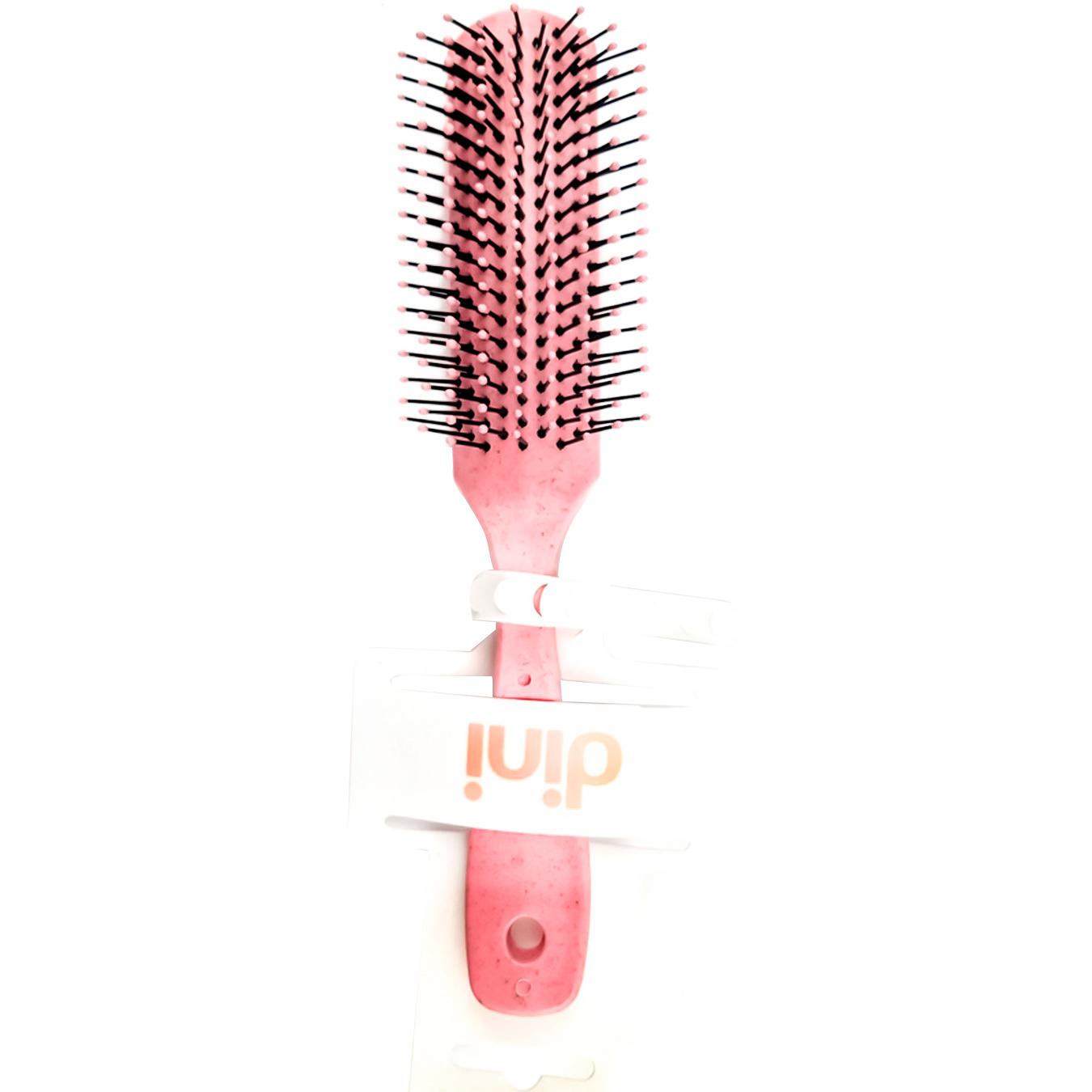 Щетка для волос Dini FC-015 массажная прямоугольная розовая