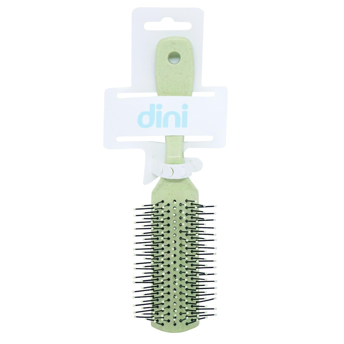 Щітка для волосся Dini FC-016 масажна прямокутна салатова