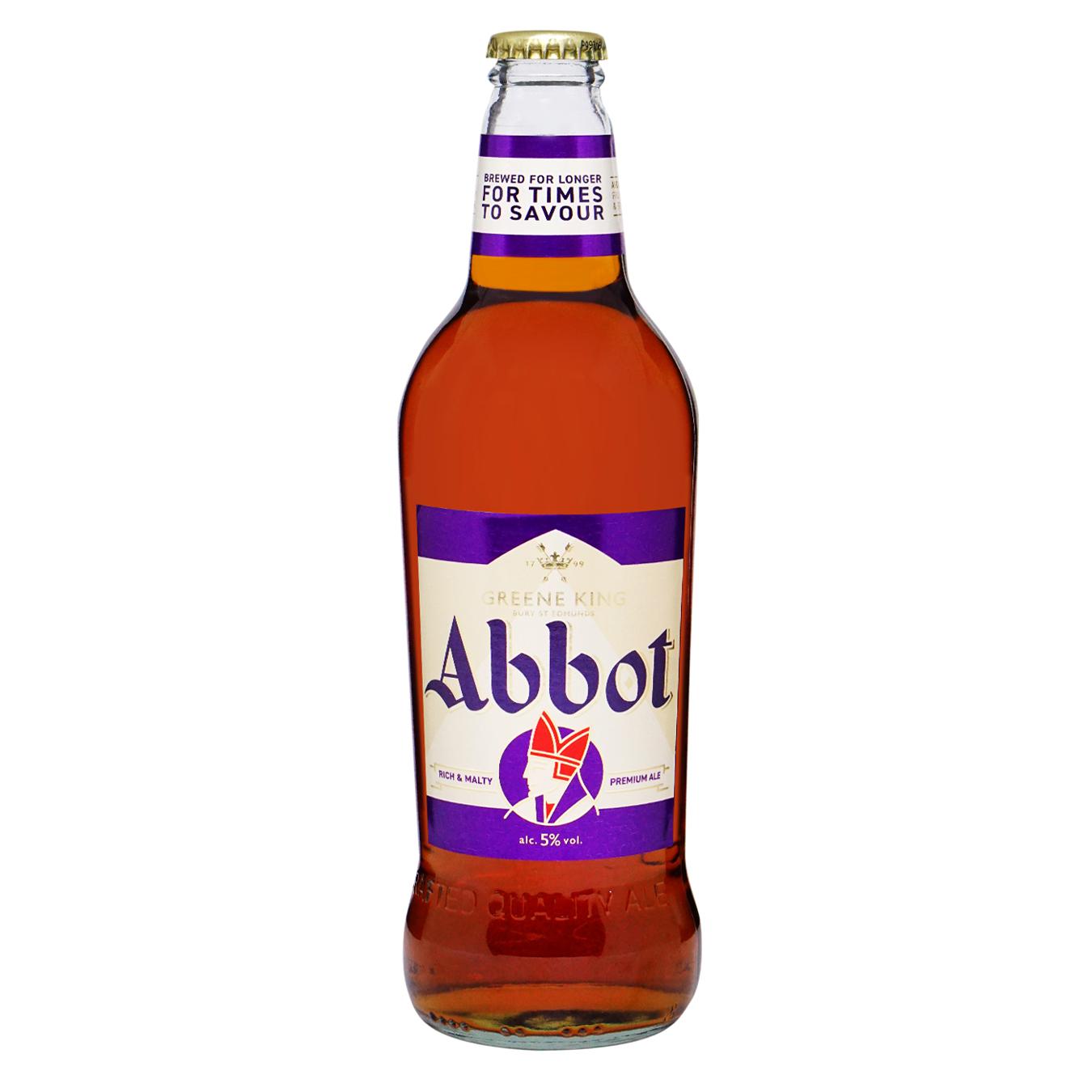 Light beer Green King Abbot ALE 5% 0.5l glass bottle