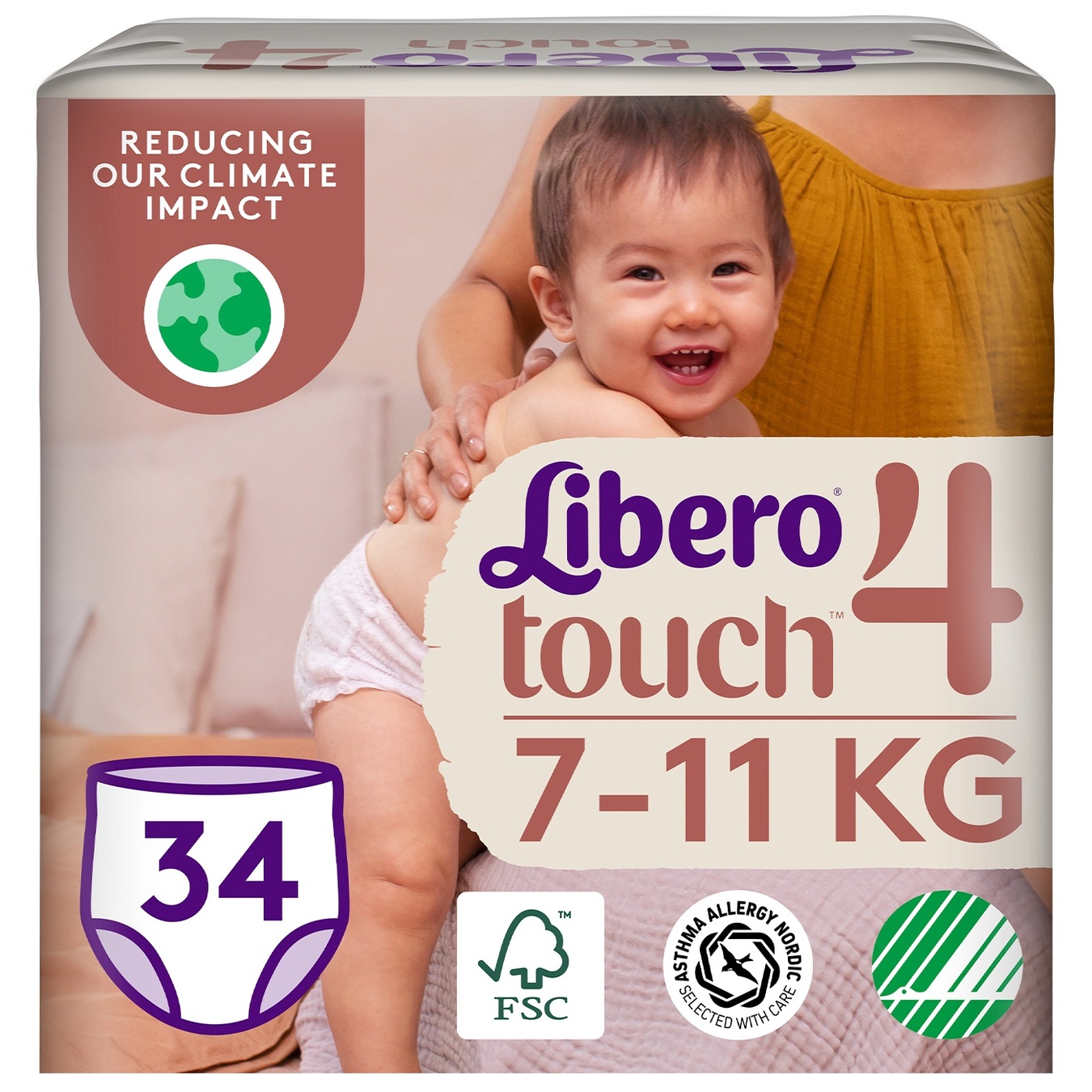 Подгузники детские Libero Touch Pants 4 34шт