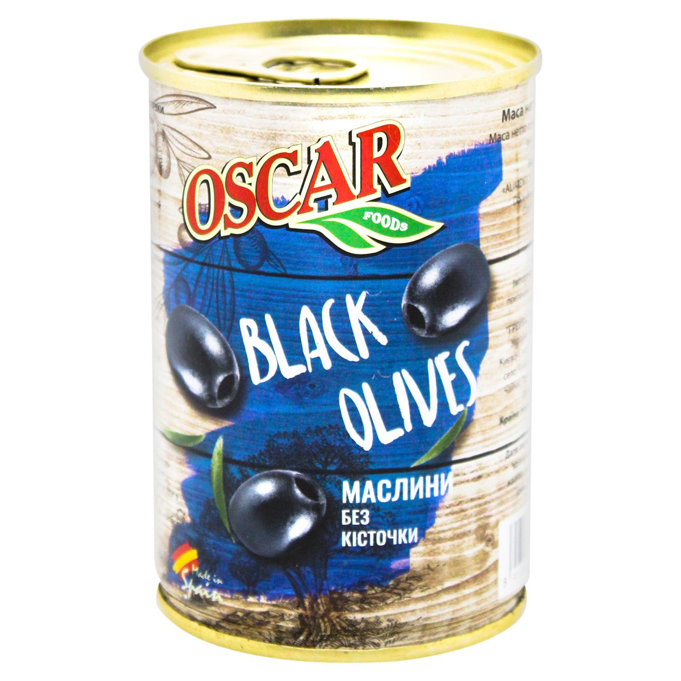 Маслини Oscar чорні без кісточки 300мл