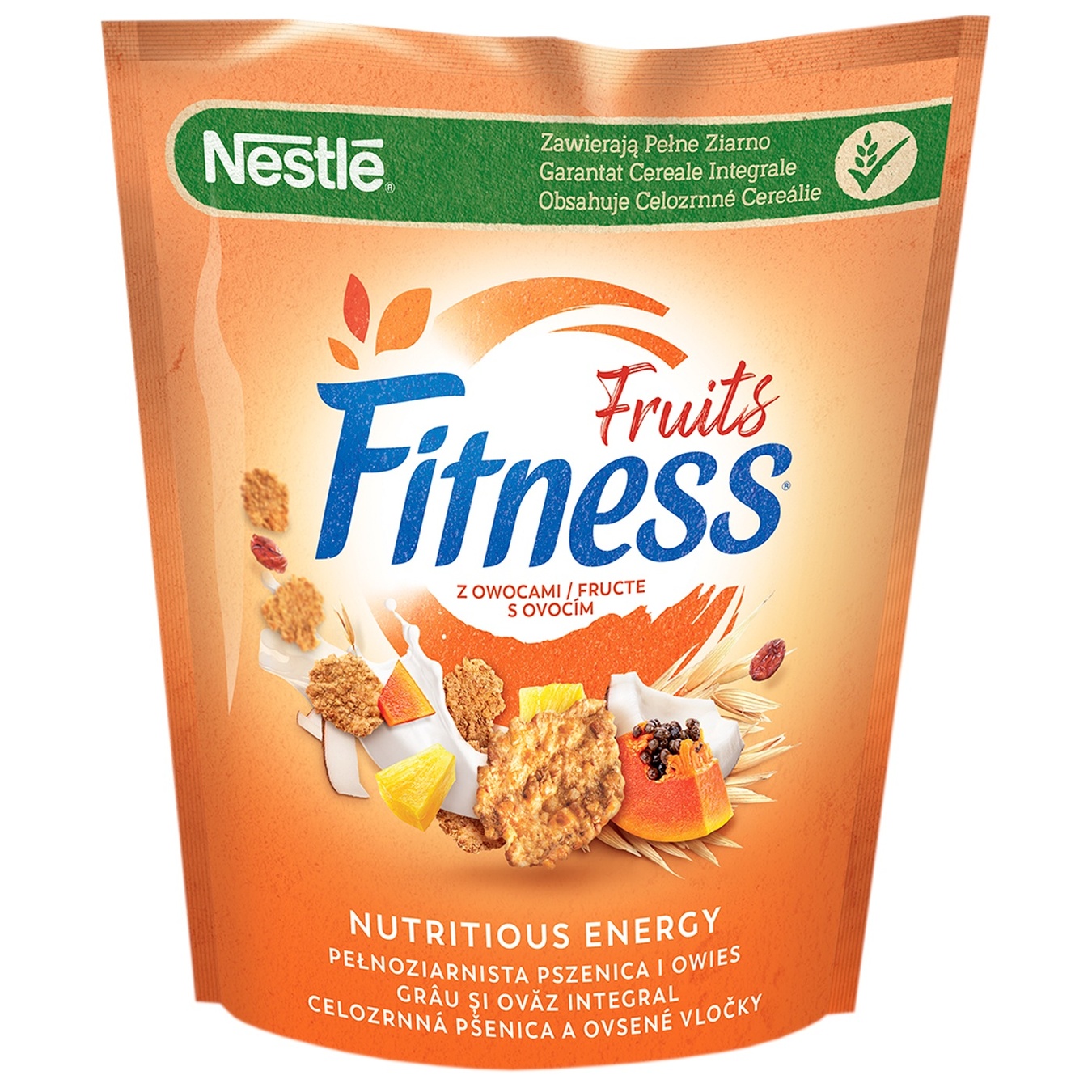 Готовый сухой завтрак Nestle Fitness & Fruits из цельнозерновой пшеницы с фруктами 225г