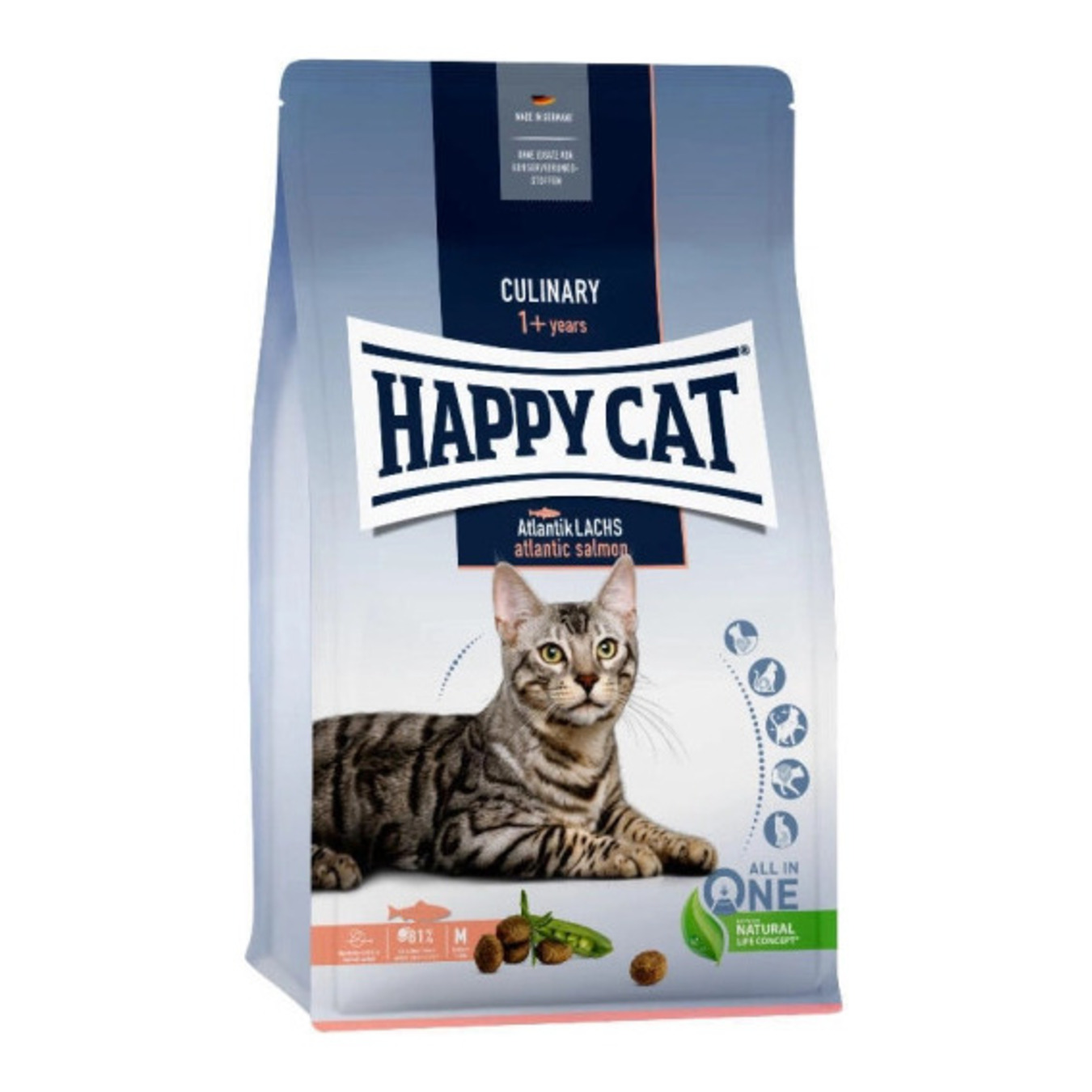 Корм для котів Happy Cat Culinary Atlantik-Lachs з атлантичним лососем сухий 300г