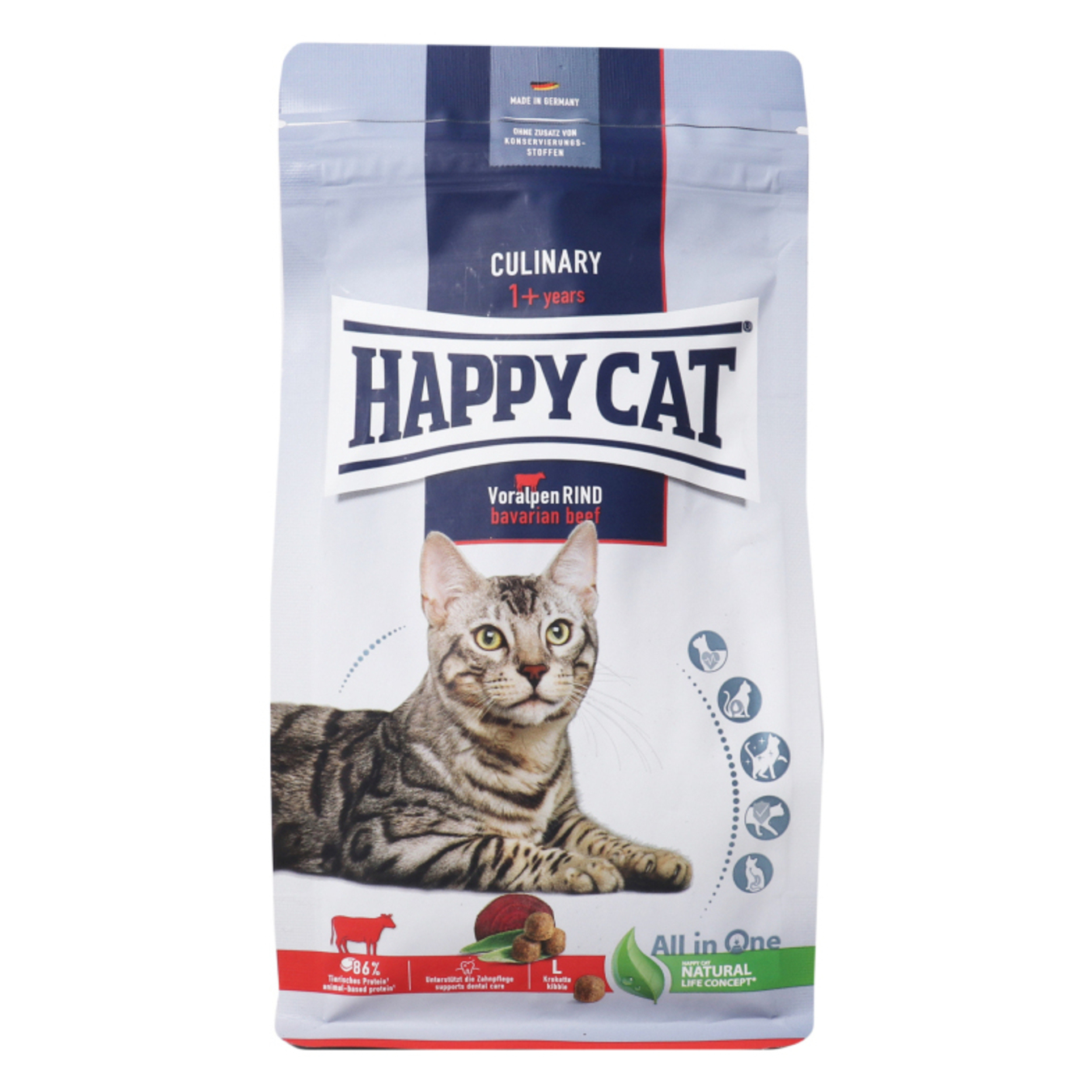 Корм для кошек Happy Cat Culinary Voralpen-Rind с говядиной сухой 300г