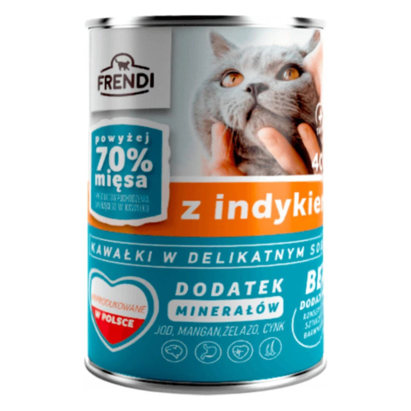 Food for cats Frendi with pieces of turkey in sauce canned 400g