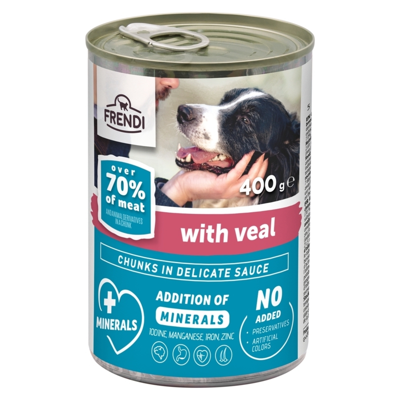 Food for dogs Frendi pieces of veal in sauce canned 400g
