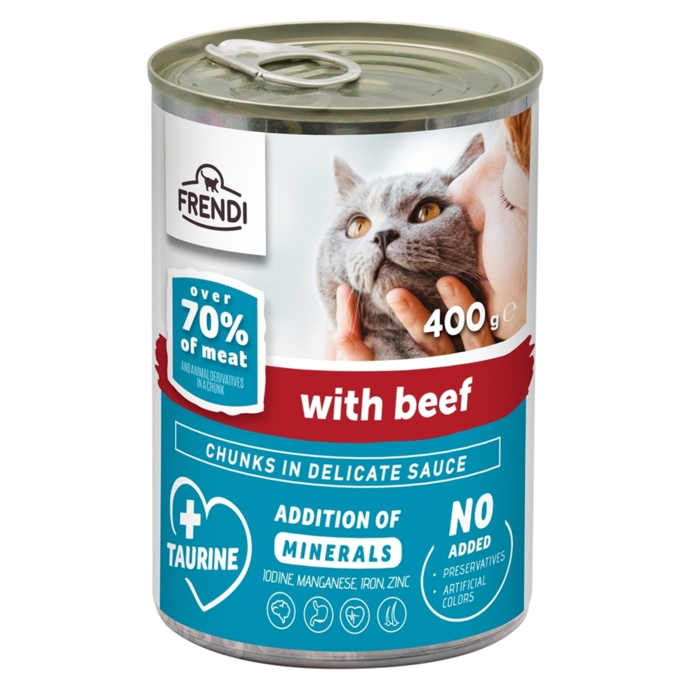 Корм для котів Frendi шматочки яловичини в соусі консерва 400г