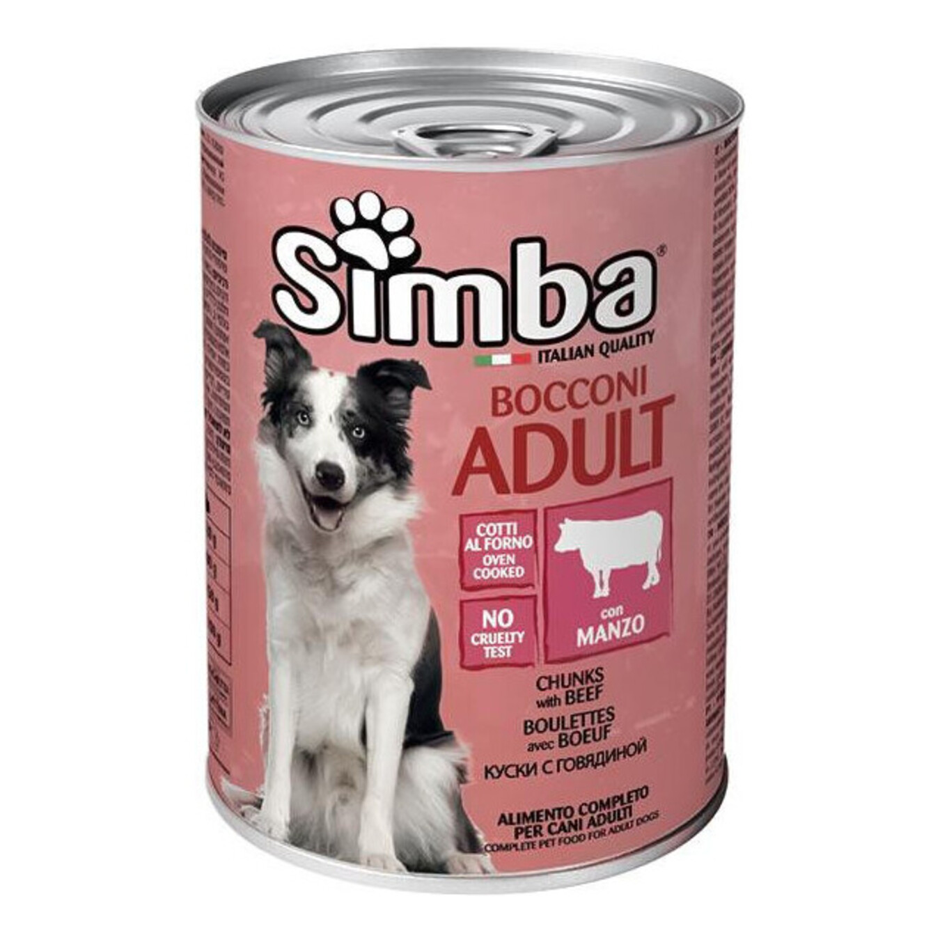 Dog food Simba canned beef 415g