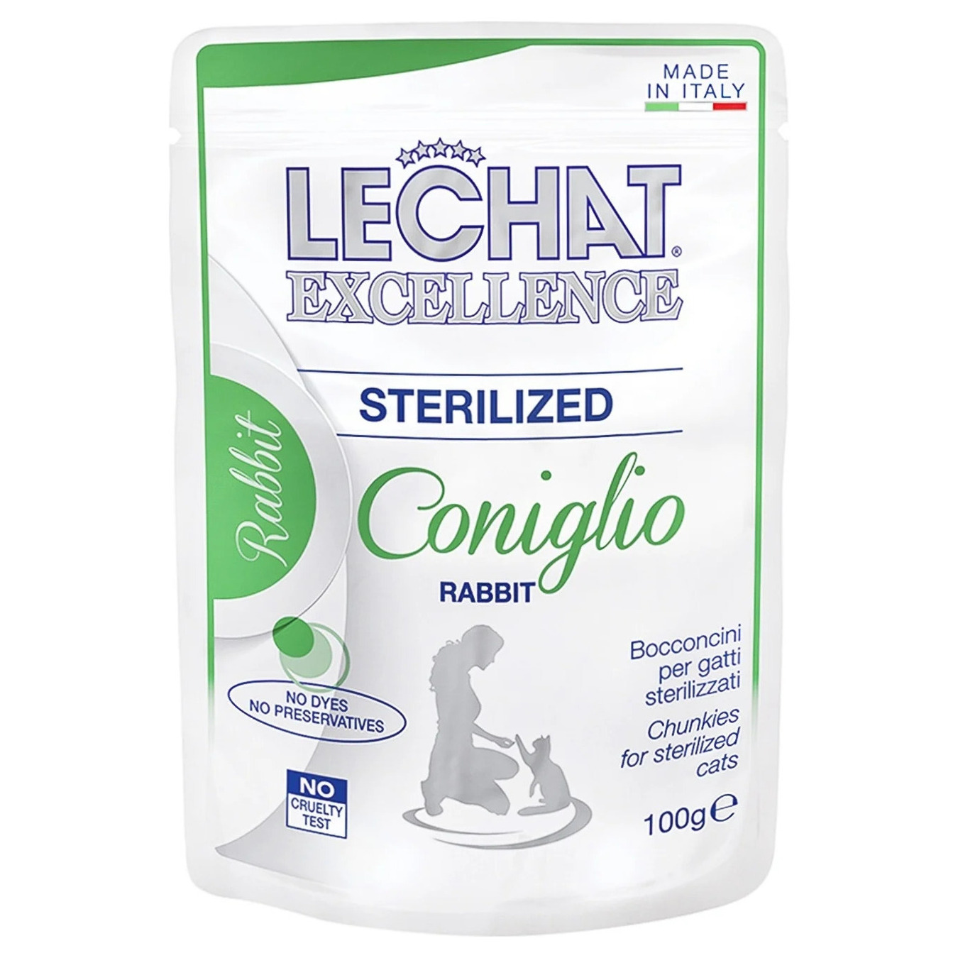Food for sterilized cats Monge LCE rabbit pouch 100g