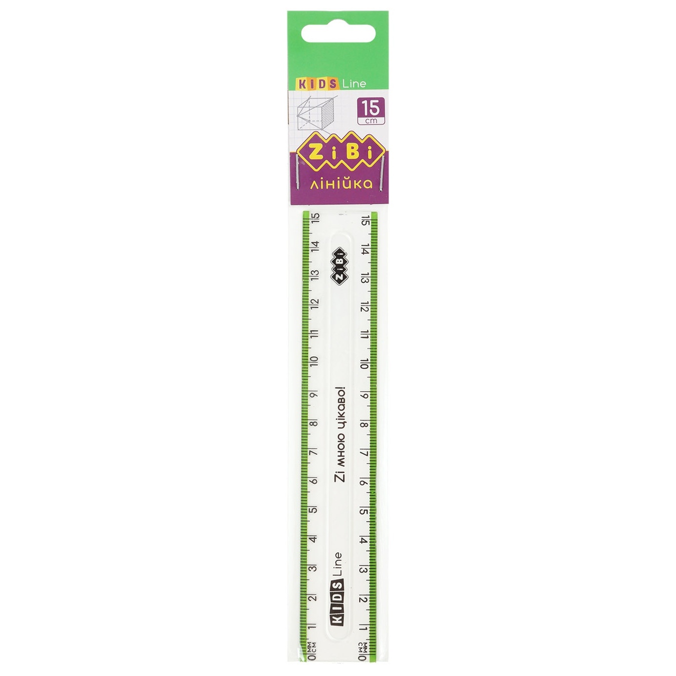 Zibi plastic ruler 15 cm 2