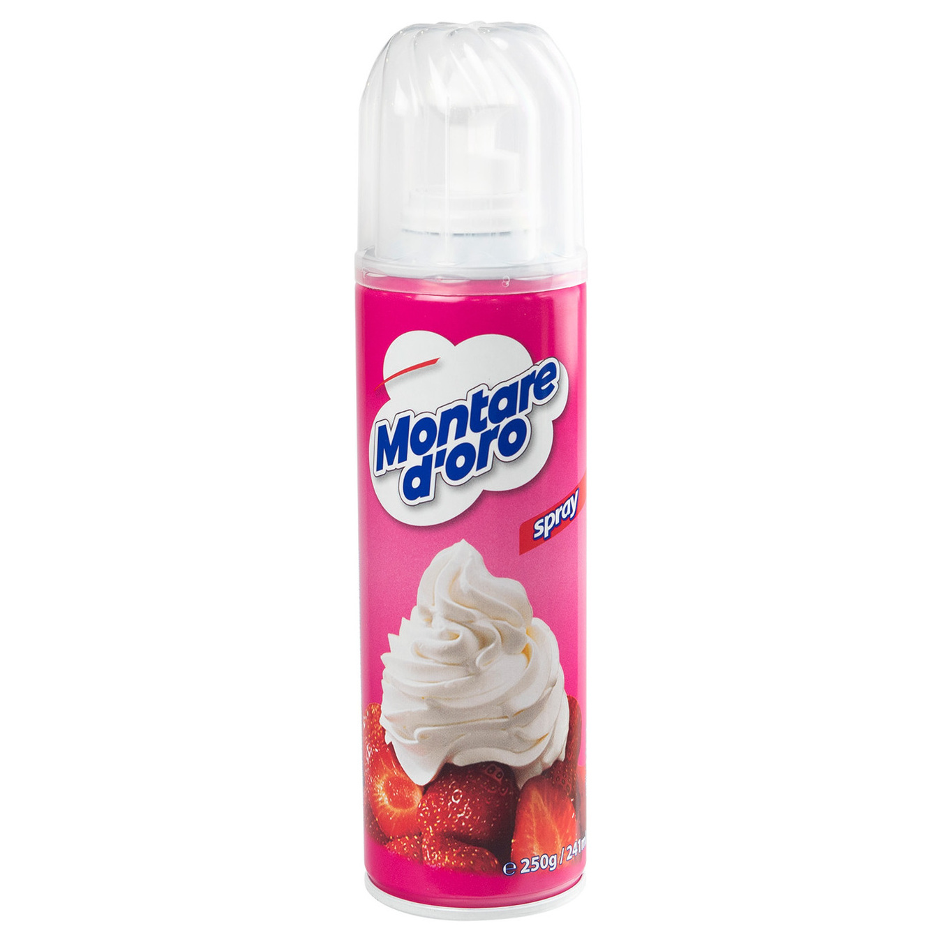 Confectionery aerosol Montare D'oro Spray 20% based on vegetable oil and skimmed milk 250g