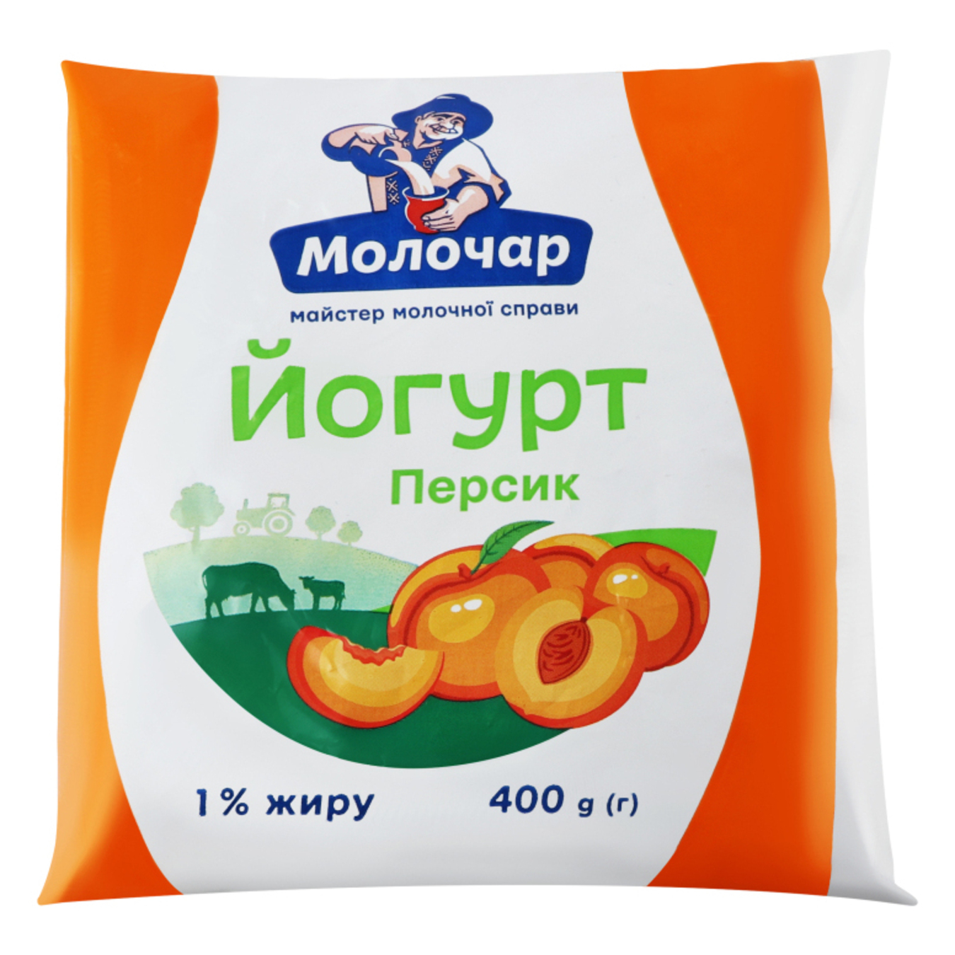 Yogurt Molochar Peach 1% 400g