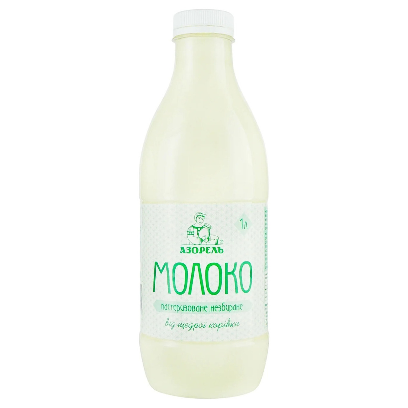 Azorel pasteurized whole milk 3.6-4% 1 liter bottle
