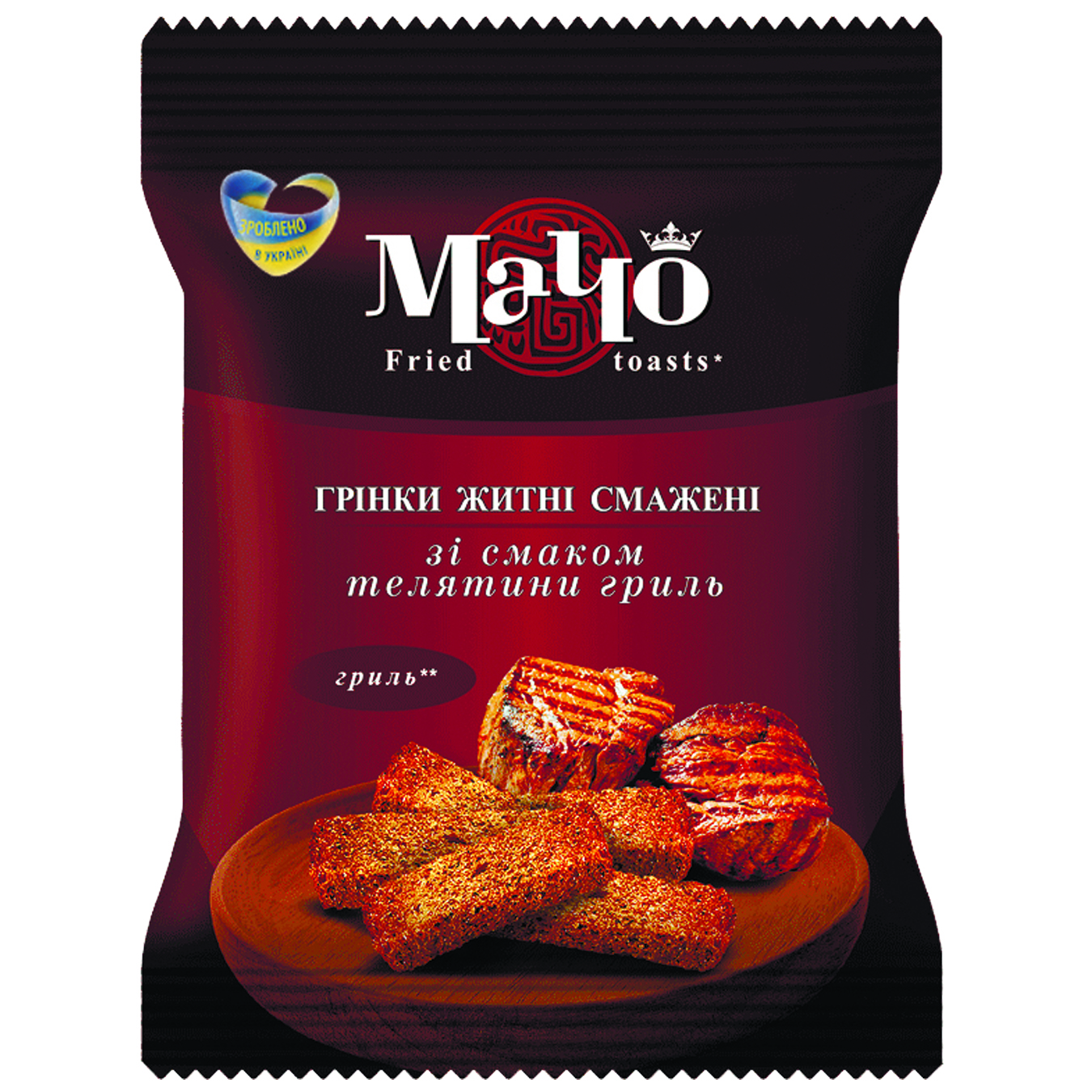 Macho rye toasts fried with the taste of grilled veal 65g