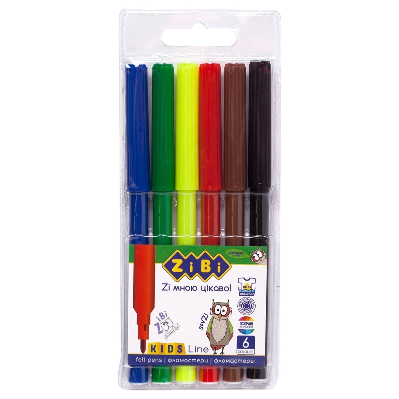 ZiBi Markers 6 colors