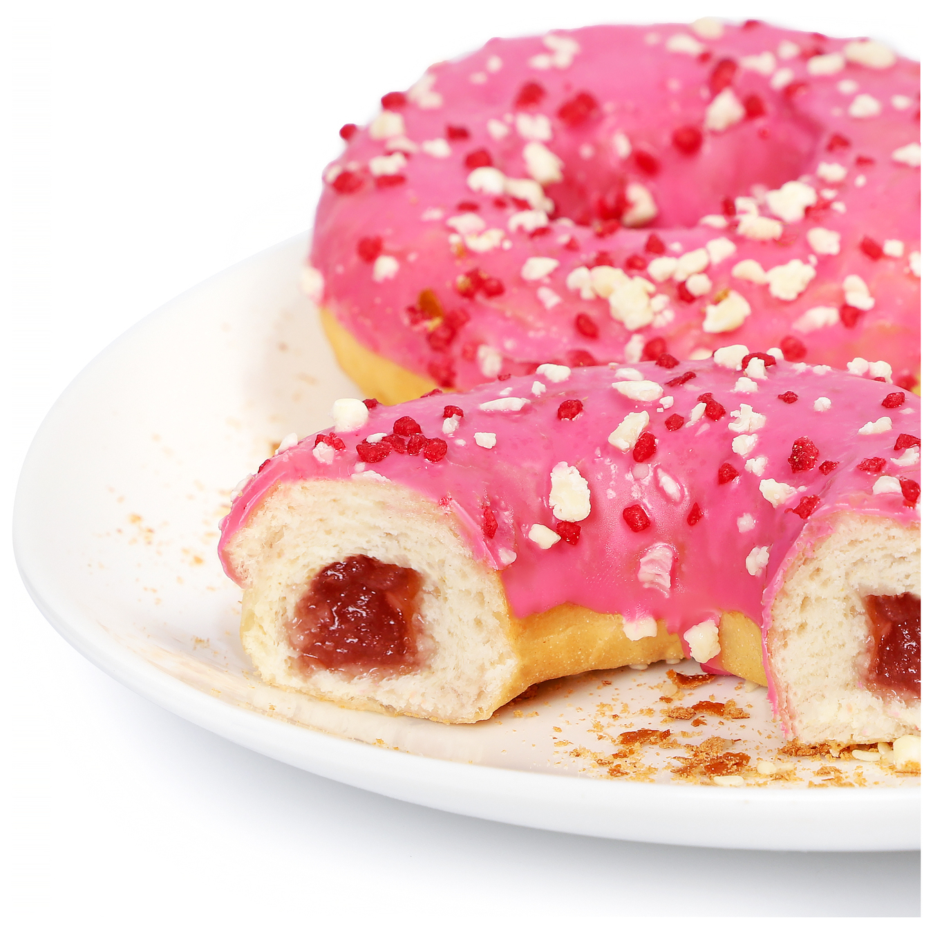Donut with strawberry filling 70g 2